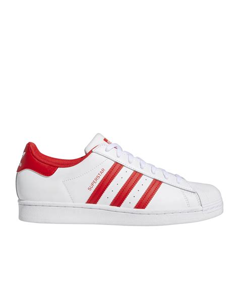 adidas superstar 42 weiß rot|white Adidas Superstar shoes.